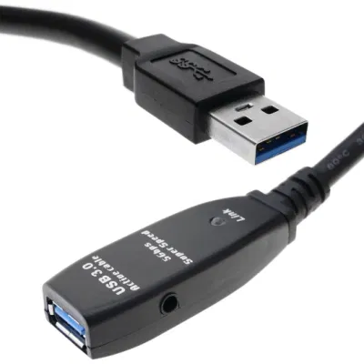 USB3.0 연장 케이블 A 수 - 암 전원 30m